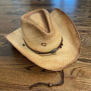 Charlie 1 Horse Cowboy Western Hat Women Large Leather Beads Bolo Stampede Strap